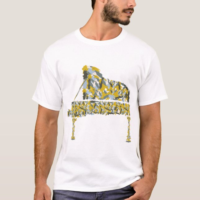 T-shirt Piano abstrait (Devant)