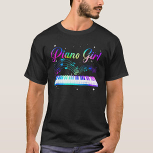 T-shirt Piano Art Drôle Pour Filles Femmes Musicales Thème