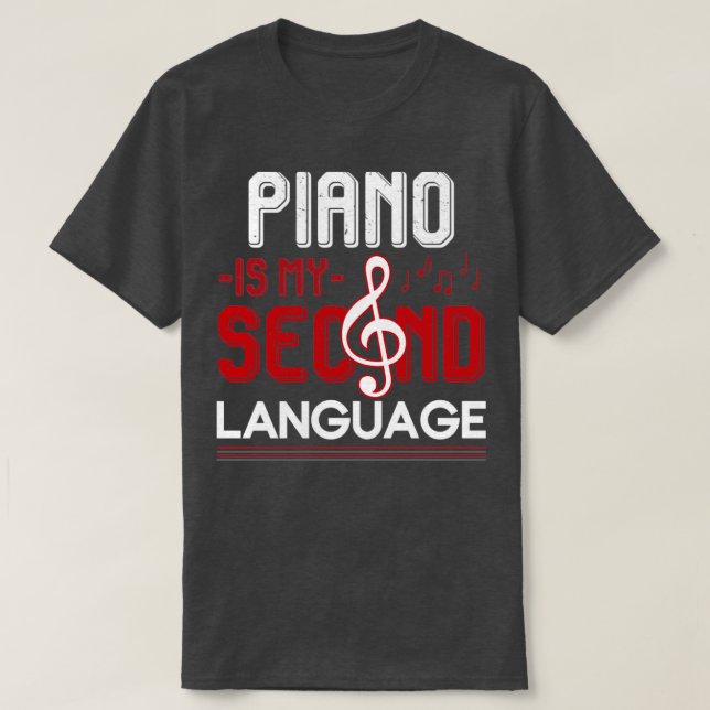 T-shirt Piano-cadeau de clavier Piano Player (Design devant)