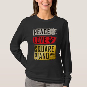 T-shirt Piano carré Musique Instrument Clavier Musique