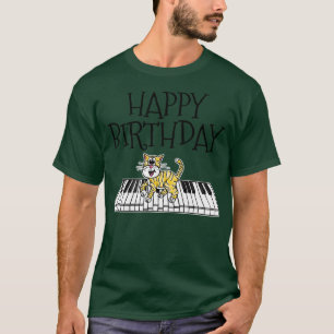 T-shirt Piano Cat Pianiste Anniversaire Musique Enseignant