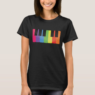 T-shirt Piano coloré