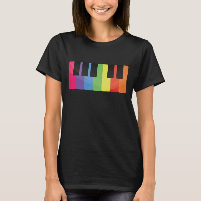 T-shirt Piano coloré (Devant)