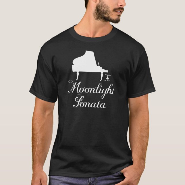 T-shirt Piano de sonate de clair de lune (Devant)