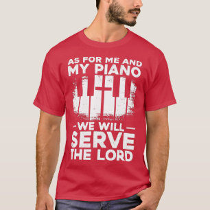 T-shirt Piano eacher Pianiste Faith Christian Cross Keyboa