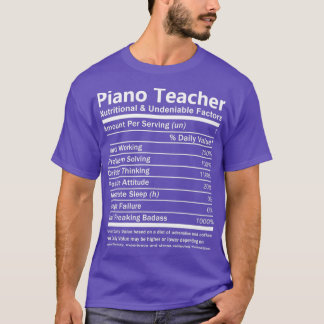 T-shirt Piano Enseignant Facteurs nutritionnels et indénia