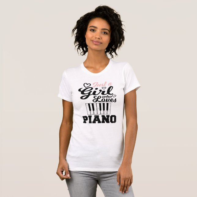 T-shirt Piano Girl (Devant entier)