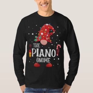 T-shirt Piano Gnome Matching Famille Noël Gnome Pa