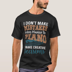 T-shirt Piano Graphisme Musicien Clavier Pianiste Enseigna