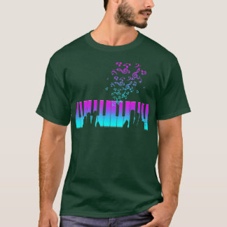 T-shirt Piano joueur cadeau mains piano clavier musicien