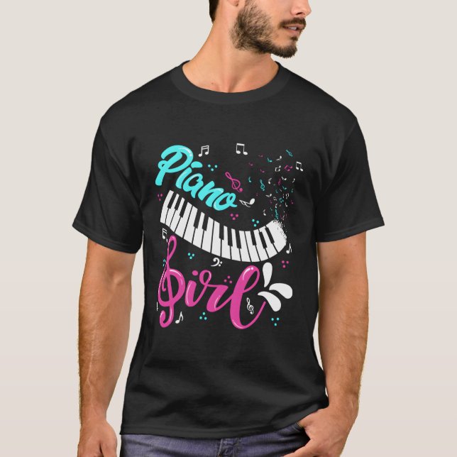 T-shirt Piano Musical Pianist Keyboard Pianist Notes music (Devant)