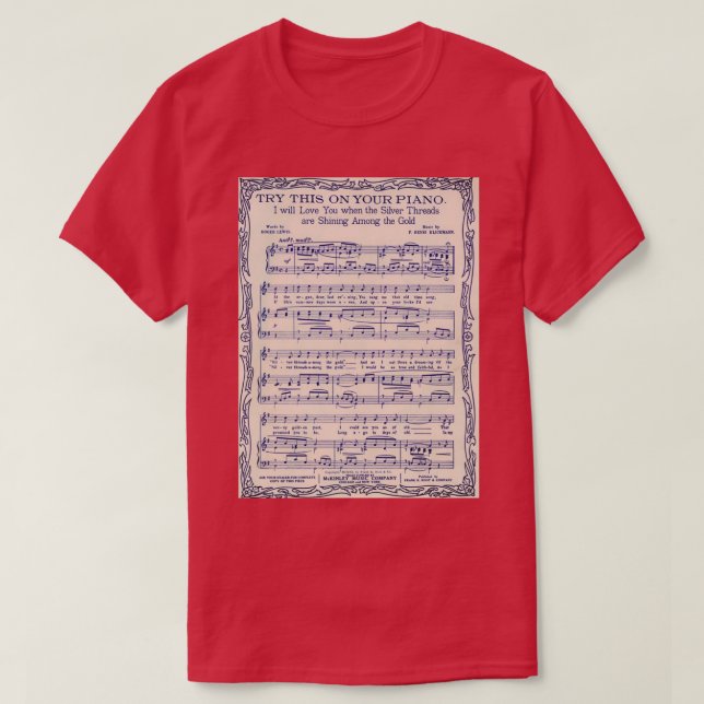 T-SHIRT PIANO MUSIQUE 4 (Design devant)