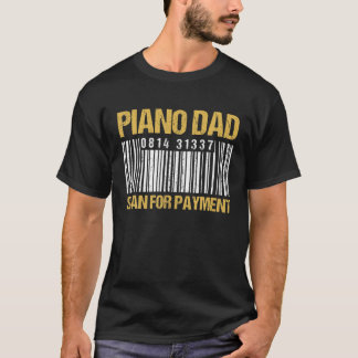 T-shirt Piano Papa Scan pour le paiement - Code Barre Pian