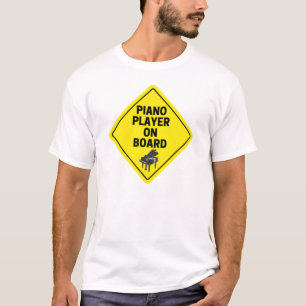 T-shirt Piano Player À Bord Drôle Grand Piano Pianist T