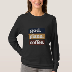 T-shirt Piano Player Christian Musical Eglise Jésus I Dieu