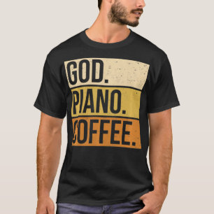 T-shirt Piano Player Christian Musical Eglise Jésus I Dieu