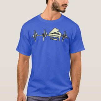 T-shirt Piano Player Heartbeat Music Teacher Piano Musicia