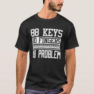 T-shirt Piano Player Pour Pianiste Hommes Femmes Clavier