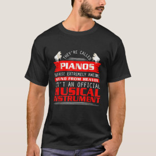 T-shirt Piano Pour Hommes Femmes Joueur Jazz Blues Classi