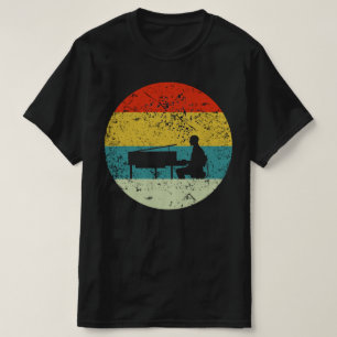 T-shirt piano rétro silhouette vintage les années 70