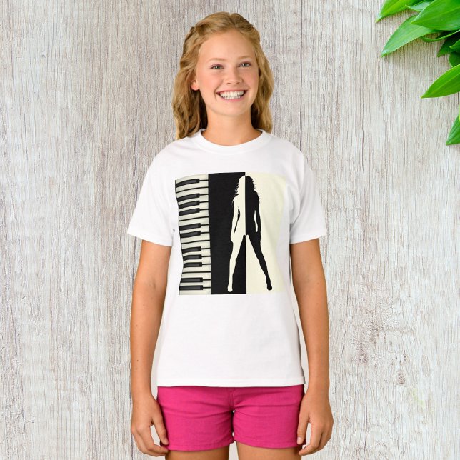 T-shirt Piano Woman (Créateur téléchargé)