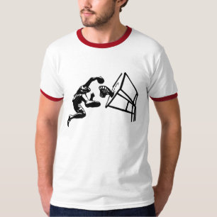 T-SHIRT PIC BASKETBALL NOIR ET BLANC