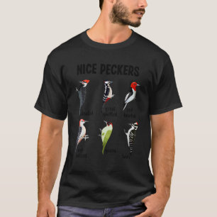 T-shirt Pic-de-bois Nice Peckers Observation d'oiseaux
