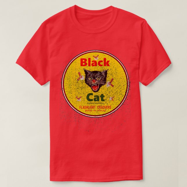 T-shirt Pic de chat noir  (Design devant)