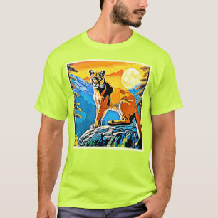 T-shirt Pic de Cougar : Art de Mountain Majesty