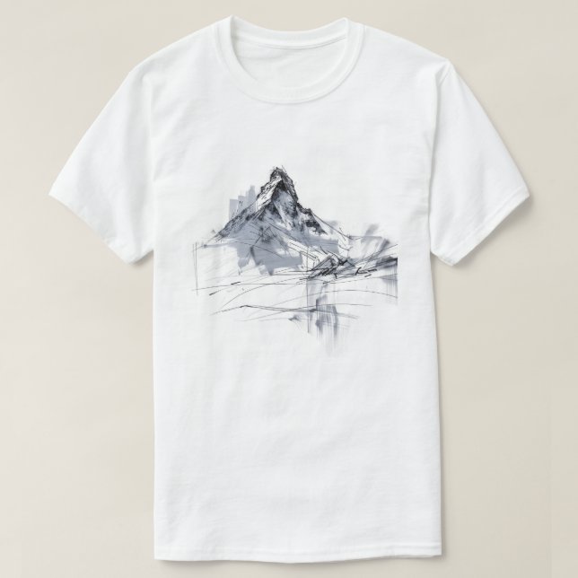 T-shirt Pic de montagne Abstrait (Design devant)