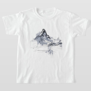 T-shirt Pic de montagne Abstrait