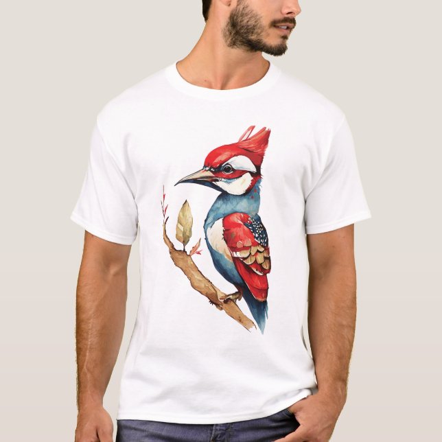 T-shirt Pic rouge et bleu (Devant)