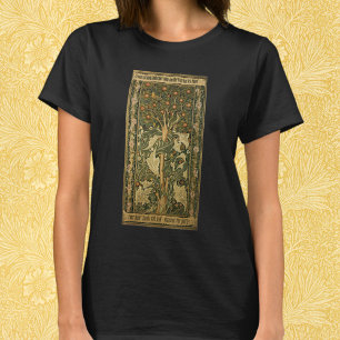 T-shirt Pic vert par William Morris, Art textile vintage