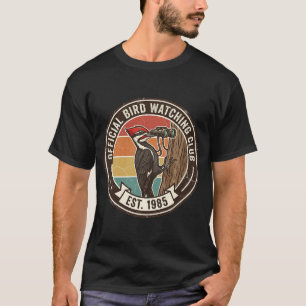 T-shirt Pic vert Vintage "Club d'observation des oiseaux"