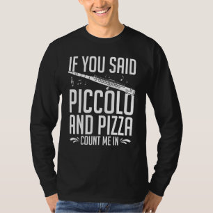 T-shirt Piccolo Instrument Music Flute Player Débutant Les