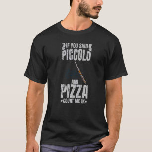 T-shirt Piccolo Instrument Music Flute Player Débutant Les