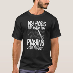 T-shirt Piccolo Instrument Music Flute Player Débutant Les