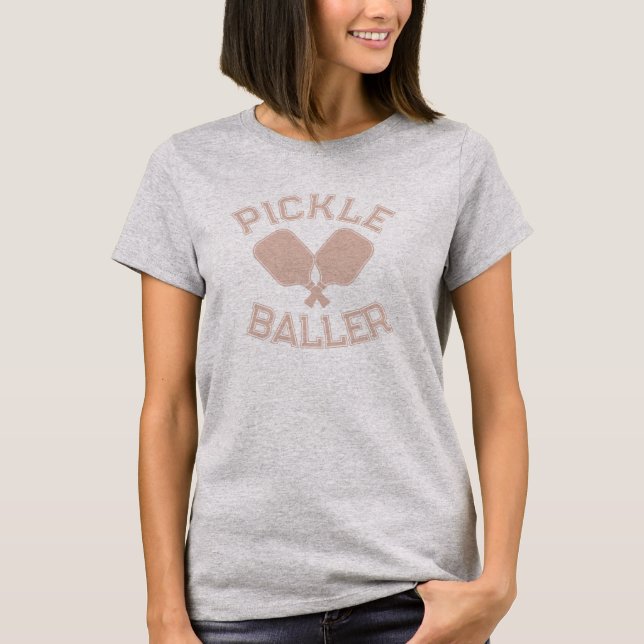 T-shirt Pickle Baller Pickleball Collegiate Typographie (Devant)