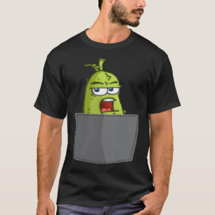 T-shirt Pickle Nourriture Végétalienne Fausse Pocket Conco