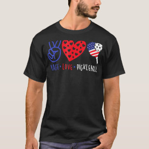T-shirt Pickleball 4 juillet Tournoi d'été Paix Lo