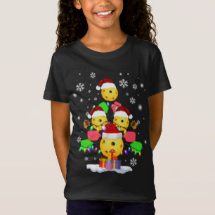 T-Shirt Pickleball Arbre de Noël Père Noël Pickleball X-ma
