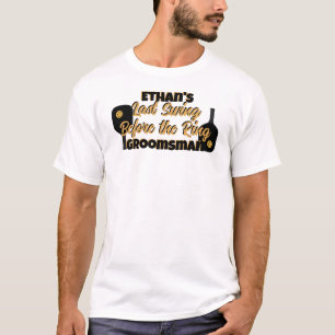 T-shirt Pickleball Bachelor Party Black Gold Personnalisé