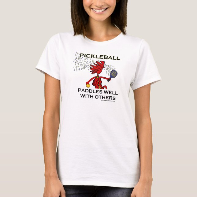 T-shirt Pickleball barbote bien avec d'autres (Devant)