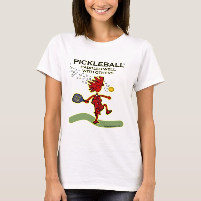 T-shirt Pickleball barbote bien avec d'autres (Devant)