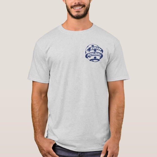 T-shirt Pickleball Blue Logo Left Chest Uniquement (Devant)