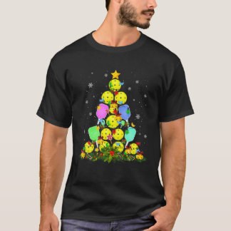 T-shirt Pickleball Christmas Tree Santa Pickleball X-Mas L