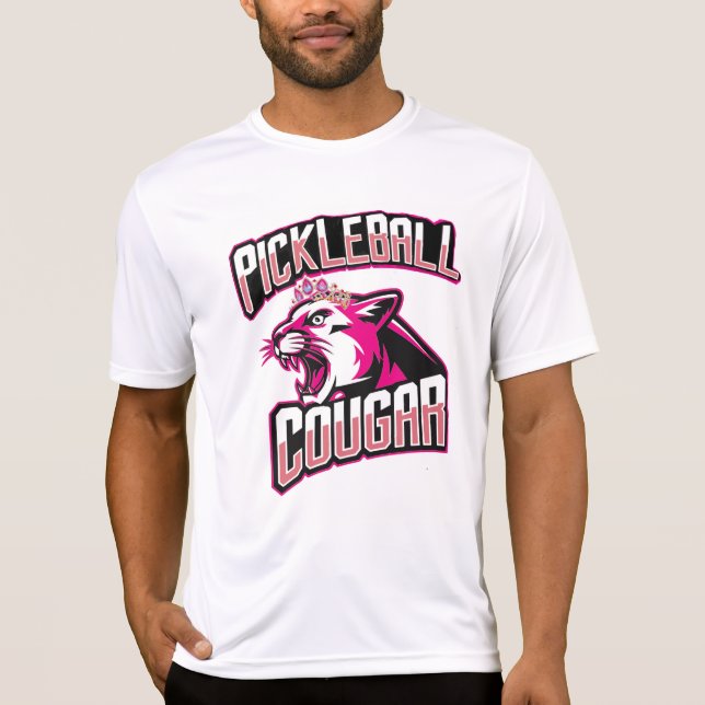 T-shirt Pickleball cougar avec oeil doux (Devant)