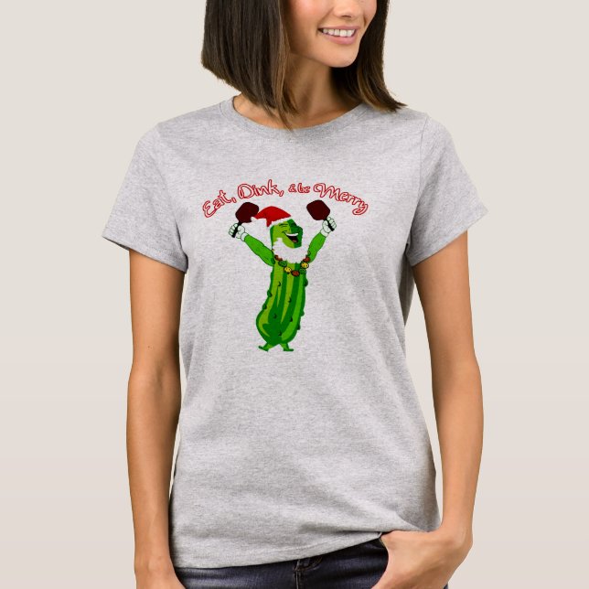 T-shirt Pickleball de Noël Pickleball Picket de Noël (Devant)