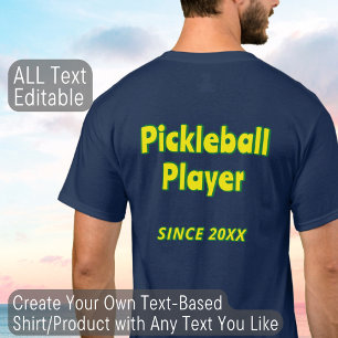T-shirt Pickleball de texte personnalisé ou ajouter votre 