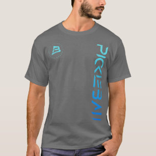 T-shirt Pickleball dégradé bleu dégradé Design Décontracté